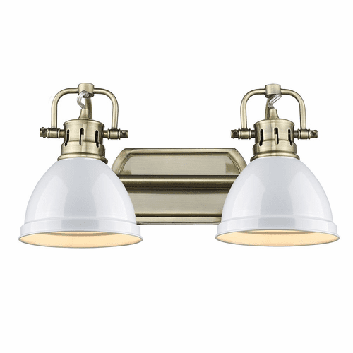 Golden Duncan 2-LT Bath Vanity - Aged Brass - 3602-BA2 AB-WH