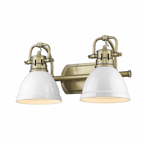 Golden Duncan 2-LT Bath Vanity - Aged Brass - 3602-BA2 AB-WHT