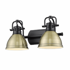 Golden Duncan 2-LT Bath Vanity - Matte Black - 3602-BA2 BLK-AB