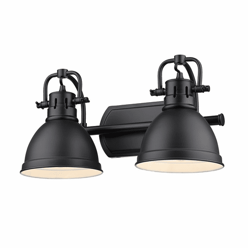 Golden Duncan 2-LT Bath Vanity - Matte Black - 3602-BA2 BLK-BLK