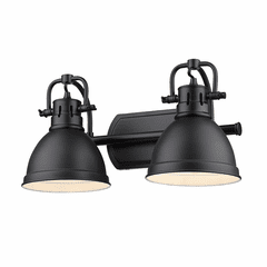 Golden Duncan 2-LT Bath Vanity - Matte Black - 3602-BA2 BLK-BLK