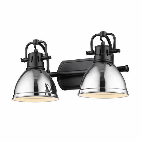 Golden Duncan 2-LT Bath Vanity - Matte Black - 3602-BA2 BLK-CH