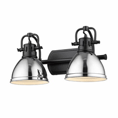 Golden Duncan 2-LT Bath Vanity - Matte Black - 3602-BA2 BLK-CH