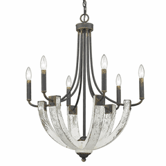 Golden Elwood 6-LT Chandelier - Antique Black Iron - 0840-6 ABI