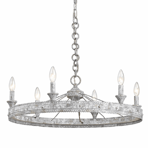 Golden Ferris 6-LT Chandelier - Oyster - 7856-6 OY