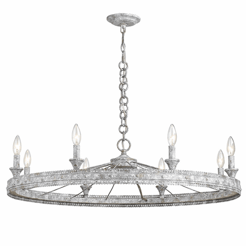 Golden Ferris 8-LT Chandelier - Oyster - 7856-8 OY