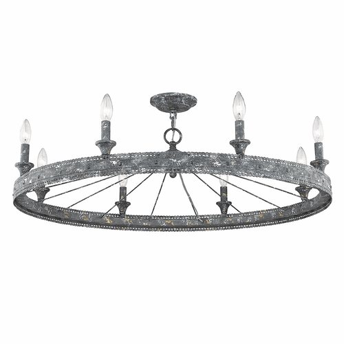 Golden Ferris 8-LT Semi-Flush - Blue Verde Patina - 7856-8SF VP