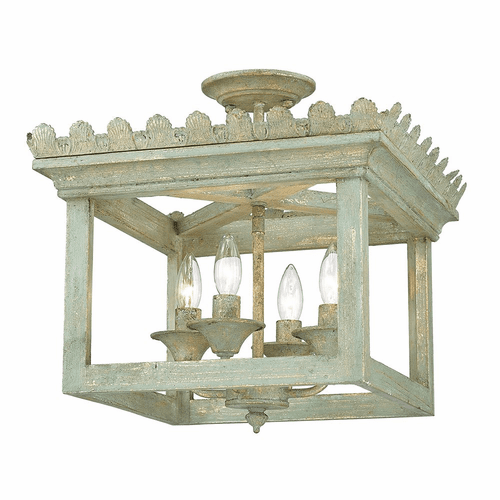Golden Finley 4-LT Semi-Flush - Vintage Sage - 0838-SF VS