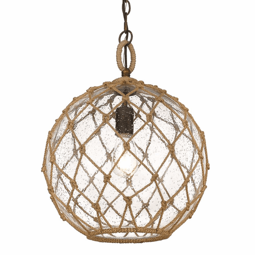 Golden Haddoc 1-LT Medium Pendant - Burnished Chestnut - 1092-M BC-SD