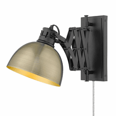 Golden Hawthorn 1-LT Articulating Wall Sconce - Matte Black - 3824-A1W BLK-AB