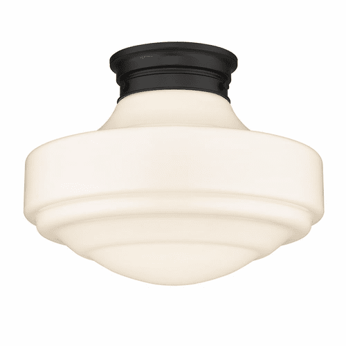 Golden Ingalls 1-LT Large Semi-Flush - Matte Black - 0508-LSF BLK-VMG
