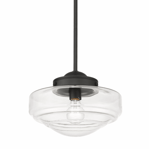 Golden Ingalls 1-LT Medium Pendant - Matte Black - 0508-M BLK-CLR
