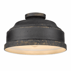 Golden Keating 3-LT Flush Mount - Antique Black Iron - 0806-FM ABI Golden Keating 3-LT Flush Mount - Antique Black Iron - 0806-FM ABI