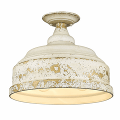Golden Keating 3-LT Semi-Flush - Antique Ivory - 0806-SF AI