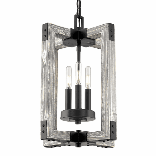 Golden Lowell 3-LT Pendant - Matte Black - 7808-3P BLK