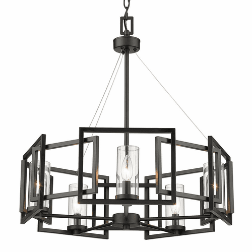 Golden Marco 5-LT Chandelier - Matte Black - 6068-5 BLK