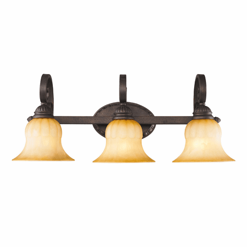 Golden Mayfair 3-LT Bath Vanity Light - Leather Crackle - 7116-BA3 LC