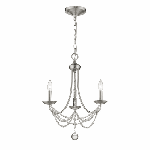 Golden Mirabella 3-LT Mini Chandelier - Pewter - 7644-M3 PW