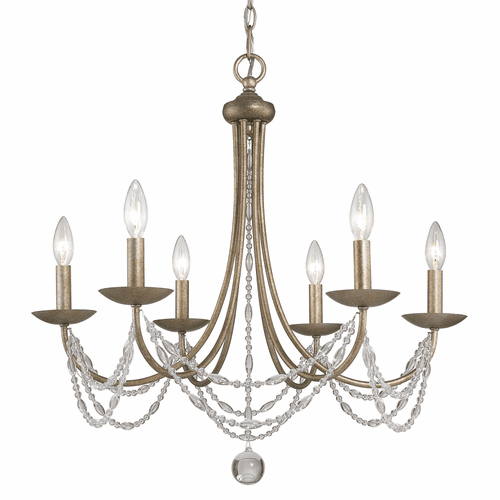 Golden Mirabella 6-LT Chandelier - Golden Aura - 7644-6 GA