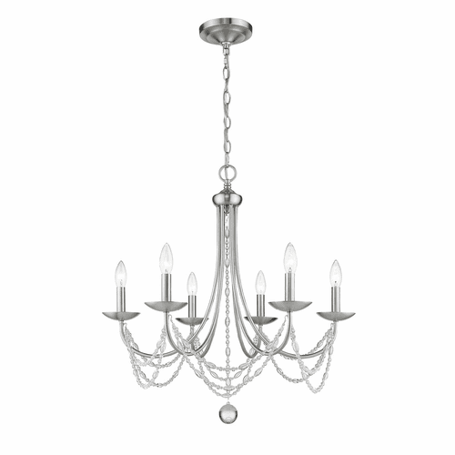 Golden Mirabella 6-LT Chandelier - Pewter - 7644-6 PW