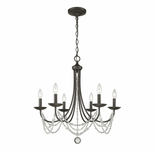Golden Mirabella 6-LT Chandelier - Rubbed Bronze - 7644-6 RBZ