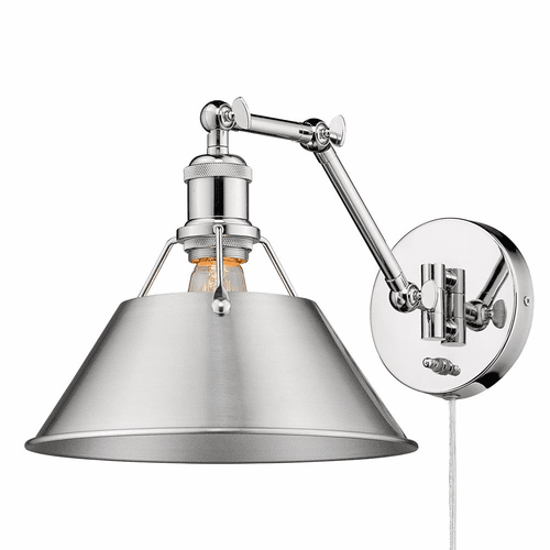 Golden Orwell 1-LT Articulating Wall Sconce - Chrome - 3306-A1W CH-PW
