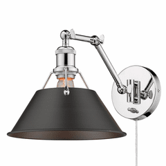 Golden Orwell 1-LT Articulating Wall Sconce - Chrome - 3306-A1W CH-RBZ