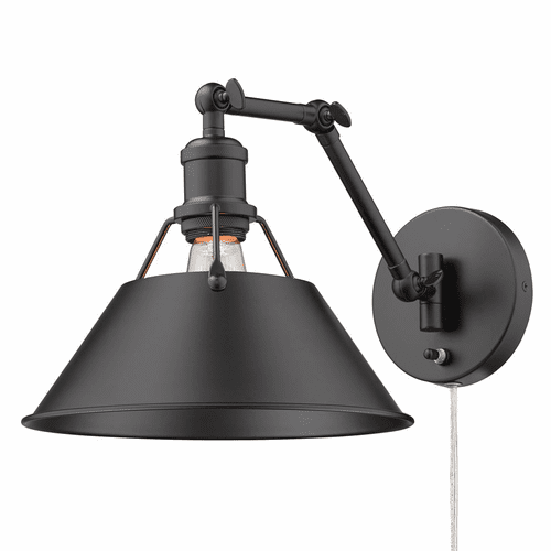Golden Orwell 1-LT Articulating Wall Sconce - Matte Black - 3306-A1W BLK-BLK