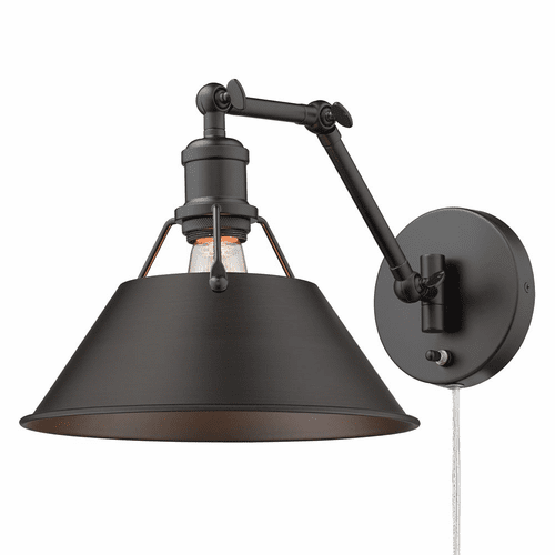 Golden Orwell 1-LT Articulating Wall Sconce - Matte Black - 3306-A1W BLK-RBZ