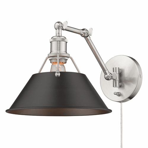Golden Orwell 1-LT Articulating Wall Sconce - Pewter - 3306-A1W PW-RBZ