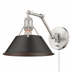 Golden Orwell 1-LT Articulating Wall Sconce - Pewter - 3306-A1W PW-RBZ