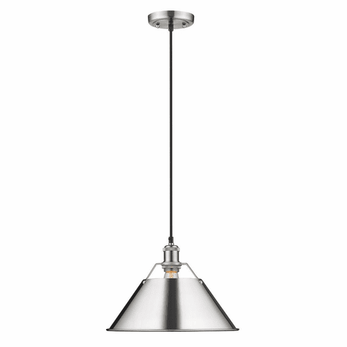 Golden Orwell 1-LT Large Pendant - 14" - Pewter - 3306-L PW-CH
