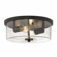 Golden Rayne 2-LT Flush Mount - Matte Black - 4307-FM BLK-SD Golden Rayne 2-LT Flush Mount - Matte Black - 4307-FM BLK-SD