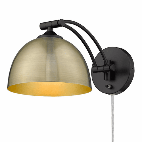 Golden Rey 1-LT Articulating Wall Sconce - Matte Black - 3688-A1W BLK-AB