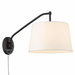 Golden Ryleigh 1-LT Articulating Wall Sconce - Matte Black - 3694-A1W BLK-MWS