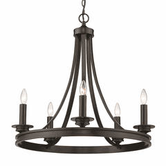 Golden Saldano 5-LT Chandelier - Matte Black - 3863-5 BLK