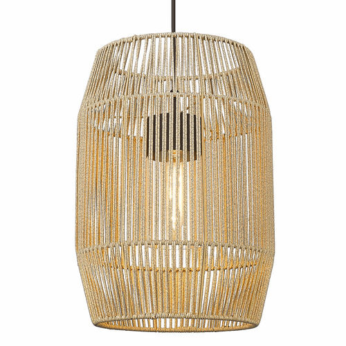 Golden Seabrooke 1-LT Outdoor Pendant - Natural Black - 6073-O1P NB-SS