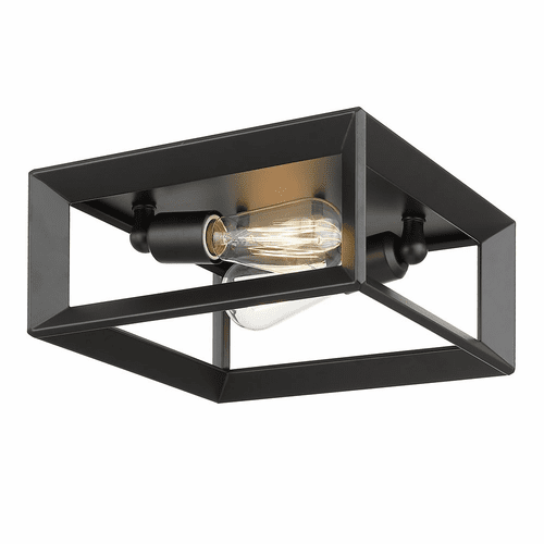 Golden Smyth 2-LT Flush Mount - Matte Black - 2073-FM BLK