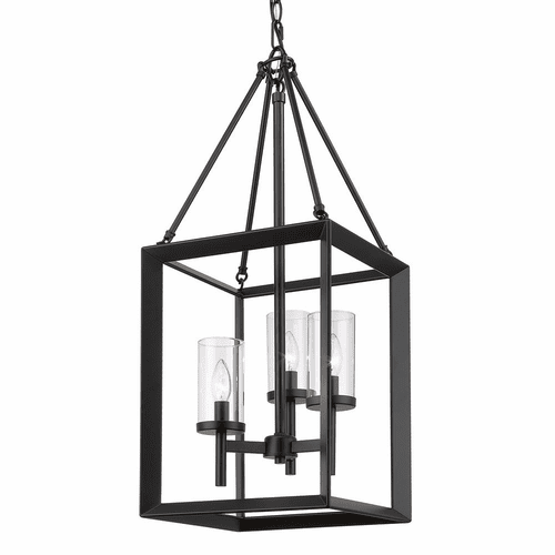 Golden Smyth 3-LT Pendant - Matte Black - 2073-3P BLK-CLR