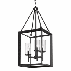 Golden Smyth 3-LT Pendant - Matte Black - 2073-3P BLK-CLR