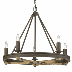 Golden Stokes 5-LT Chandelier - Dark Rust - 1053-5 DR