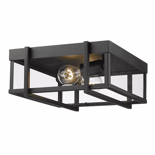 Golden Tribeca 2-LT Flush Mount - Natural Black (UV) - 6071-OFM NB-CLR