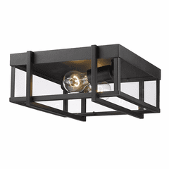 Golden Tribeca 2-LT Flush Mount - Natural Black (UV) - 6071-OFM NB-CLR
