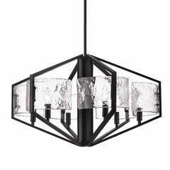 Golden Varsha 6-LT Chandelier - Matte Black - 3162-6 BLK-HWG Golden Varsha 6-LT Chandelier - Matte Black - 3162-6 BLK-HWG