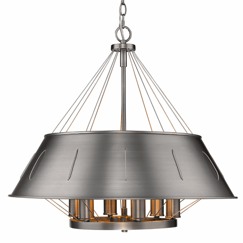 Golden Whitaker 6-LT Pendant - Aged Steel - 7917-6P AS