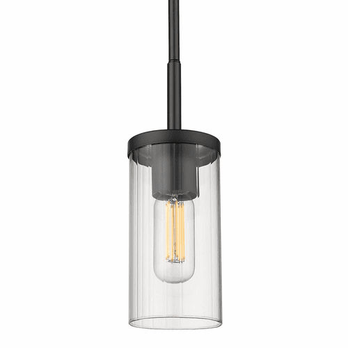 Golden Winslett 1-LT Mini Pendant - Matte Black - 7011-M1L BLK-CLR