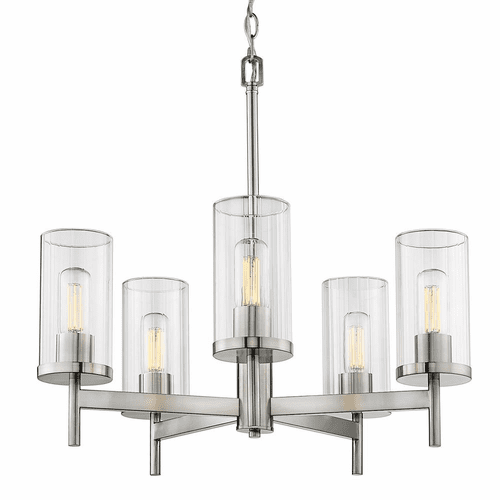 Golden Winslett 5-LT Chandelier - Pewter - 7011-5 PW-CLR