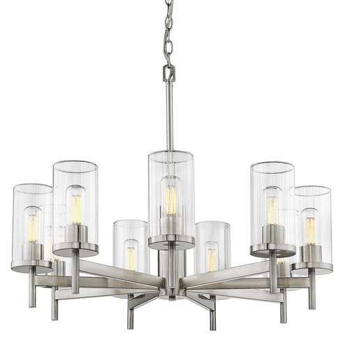 Golden Winslett 9-LT Chandelier - Pewter - 7011-9 PW-CLR