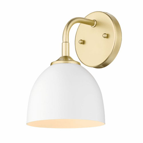 Golden Zoey 1-LT Wall Sconce - Olympic Gold - 6956-1W OG-WHT
