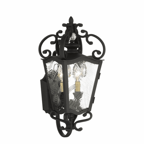 Great Outdoors Brixton Ivy 2 Light Outdoor Lantern - Coal W/Honey Gold - 9332-661
